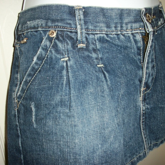 HOLLISTER Dark Denim Mini Straight Skirt Size 7 - Picture 4 of 8